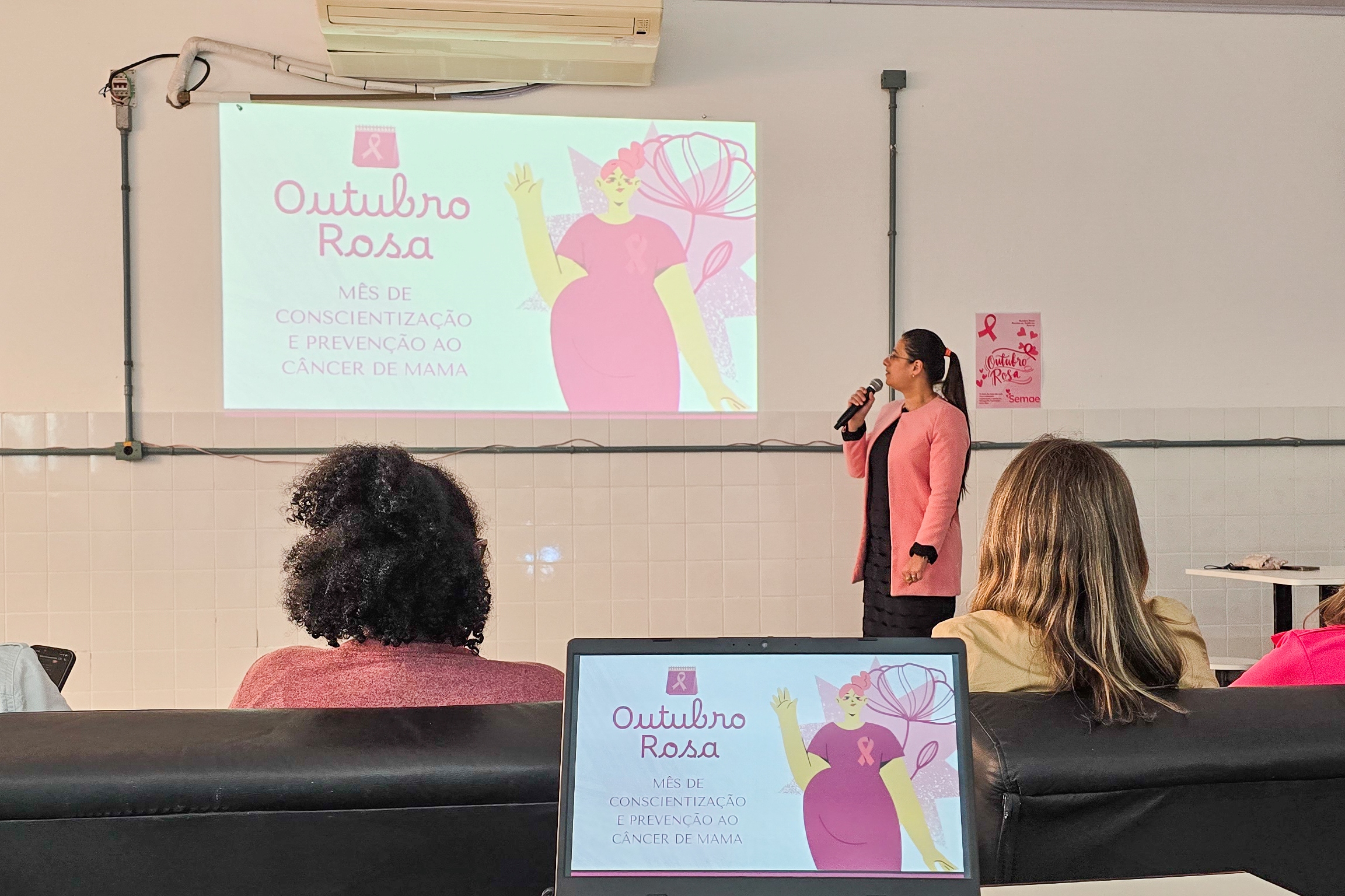 Outubro Rosa: palestra a servidoras do Semae Mogi das Cruzes orienta sobre prevenção ao câncer de mama